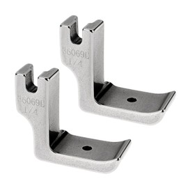 SING F LTD 2 Pcs 1/4" Industrial Sewing Machine Piping Foot 36069L Steel Right Piping Foot Compatible with BROTHER B705 B707 Compatible with SINGER