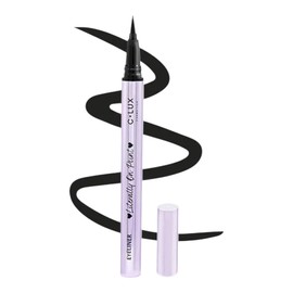 C-LUX Literally On Point Fine Tip Eyeliner Waterproof & Smudge-Proof | Precision Liquid Eyeliner for Cat Eye Makeup | Long-Lasting Black 05 | 0.02oz