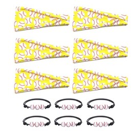 Toddler Boys 6 Pcs Baseball Softball Sports Headband and Adjustable Bracelet 6 Set Sports Party Boys Birthday Outfit