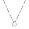 PROSILVER Collar Plata 925 Mujer y Hombre Dije Corazón/Redondo/Estrella/Rectangular Clásico