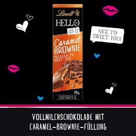 Lindt & Sprüngli Hello Caramel Brownie Chalkboard Pack of 4 x 100 g