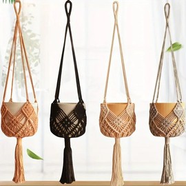 Outdoor Plant Hanger Macrame – Boho Macrame Plant Hanger For Indoor, Garden Decor