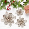 GWHOLE Pack of 21 Christmas Flowers, Christmas Tree Decorations, Artificial