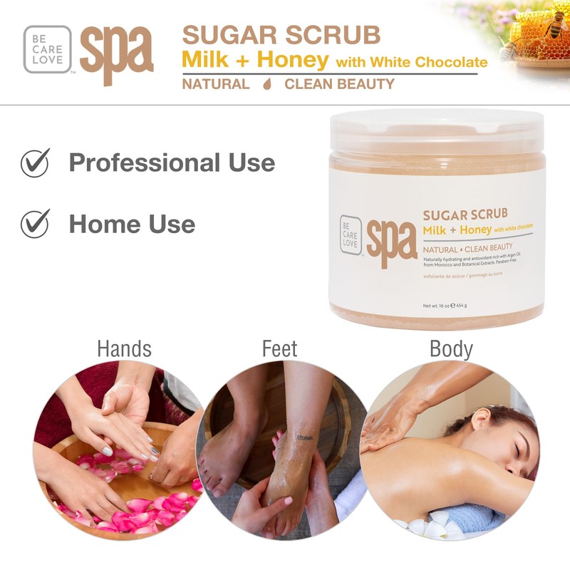BCL SPA sugar scrub | organic Milk and Honey with