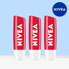 Nivea Lip Care Strawberry Shine 4.8g 3pcs / 니베아 립케어 스트로베리 샤인 4.8g 3개