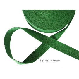 MONIDOOR - Correa de algodón de 1.5 pulgadas de 6 yardas de peso medio de poliéster para bolsas de tela, correas de correa, accesorios para exteriores (1.5 pulgadas a 6 yardas, verde 163816)