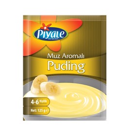 VHD Piyale Banana Flavored Instant Pudding – Dessert Mix, Banana Flavoured, Cream Pudding Powder, Easy Cook and Serve, 4-6 Portions, 125 g/ 4.4 Oz, 1 Pack