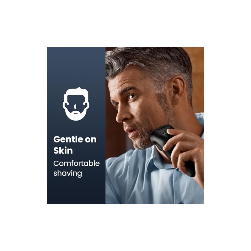 Electric Razor for Men Cordless: Wet/Dry Rotary Shaver Waterproof -