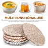 Alipis Beverage Coaster Set, Cotton Hand-Woven Coasters with Holder, Coasters