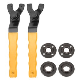 HARFINGTON Adjustable Angle Grinder Wrench Set 0.4"-1.9" Range Universal Lock Nut Pin Spanner Wrench with Grinder Shaft Nut for Angle Grinder Grinder, Yellow