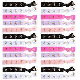 Dancer Hair Ties Elastics Ballet Dances Hairtie Gifts Stuff Dancer Party Favors for Women Adult Girls Bracelet Accessories(Dancer, 25PC)