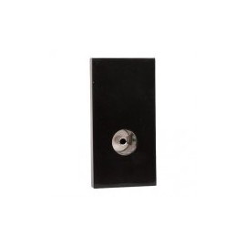 Single IEC Female (TV Aerial) - Grid Outlet Module - Black