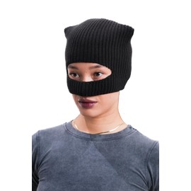 Selina Kyle - Máscara de esquí para gato y mujer, pasamontañas Zoe Kravitz 2022, disfraz de cosplay negro