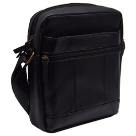 MARSHAL Genuine Leather Man Purse Shoulder Bag Small Mens Crossbody Messenger Bags for Work & Travel