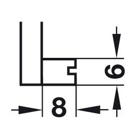 Gedotec Beard Key Decorative Replacement Key Cabinet Deadlock Key for Furniture Lock & Drawers - 2148 | 40 mm | Key Brass Nickel-Plated Matt | 1 Piece - Furniture Key with Euro Lock