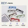 OPULIZE REY Lesebrille - 6er-Pack - Runder Retro-Rahmen - Mattschwarz,
