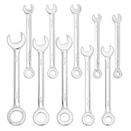 Mesee Small Wrench Set, 10 Pieces SAE Open End & Box End Combination Wrenches 5/32"-7/16" Mini Ignition Wrench Spanner Tools for Automotive Industry Electronics Mechanic Furniture Repairs