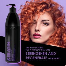 Joanna Professional Keratin Shampoo - for Brittle Hair - Innovative Complex with Active Ingredients for Active Hair Growth - Professional Keratin Product Against Hair Loss & Hair Breakage - 1000 ml
