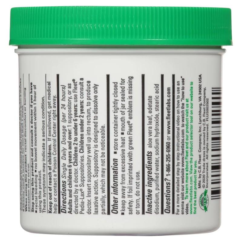 Fleet Glycerin Suppositories Adult 24 Each
