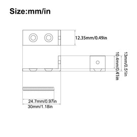 MAXCHEER Electric Guitar Brass Tremolo Bridge Brass Arming Adjuster for FR Tremsetter Set Guitar Tremolo Stabilizer Stopper Guitar Parts (Tremolo Stopper)