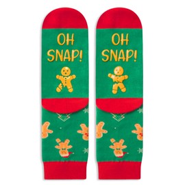 Zmart Funny Christmas Socks for Boys Girls, Holiday Socks Gingerbread Socks for Kids, Christmas Gifts Santa Gifts Gingerbread Gifts
