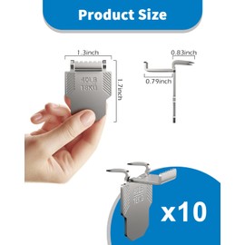(ApeBest) 10 Canvas Hangers for Drywall Claw Hooks: Heavy Duty Damage Free Holds up to 40 lb 18"x24" Large Canvas Picture Frame Hanger Kit - Wall Hanging Hook Easy Removable for Room Décor