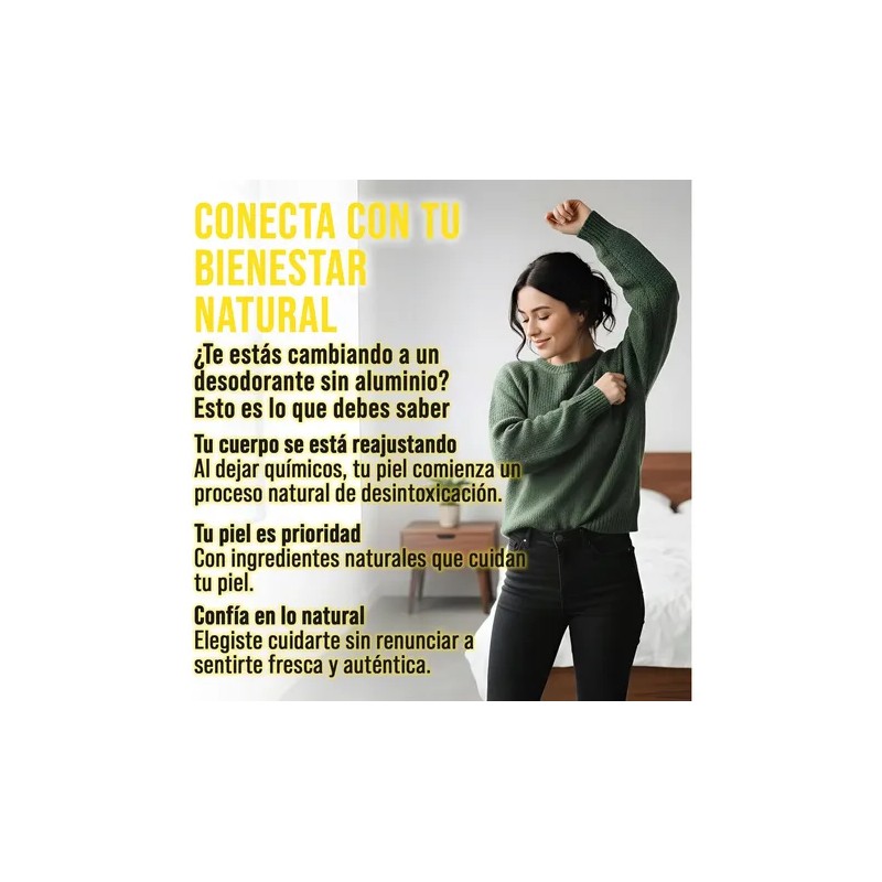 Desodorante Natural de Coco en Crema para Mujer, Libre de