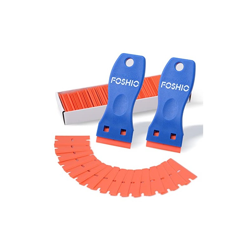 FOSHIO Plastic Razor Blade Scraper Include 2PCS Scraper Tool and