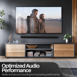 TNP Soundbar Wall Mount for Sonos Arc Ultra and Sonos Arc - Hanging Mounting Bracket for Sound Bar Under TV Installation with Hidden Floating Style Design, Hardware Kit Included, Black