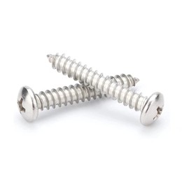 ANSIEDIO M8 Wood Screws Round Head Phillips Screws Tapping Screws Stainless Steel Chipboard Screws M8 x 30 mm Pack of 5
