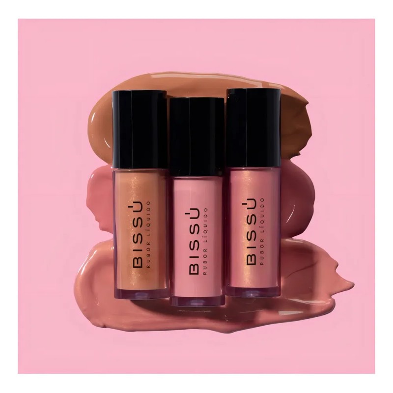 Kit Rubor Líquido 6 Tonos Bissú Rostro Duración 12h Dermatológicamente
