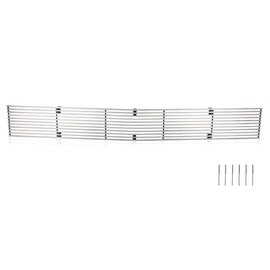 LQI Upper Chrome Billet Grille Insert Compatible with Chevy Blazer 1991-1994 Phantom Grille/Fit Chevy S10 1991-1993 C85232A Silver
