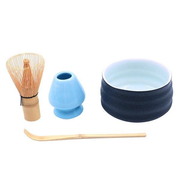 ANCLLO 4 Piece Japanese Matcha Tea Set,Whisk/Bowl/Holder/Bamboo Spoon for Traditional Japanese Tea Ceremony #2