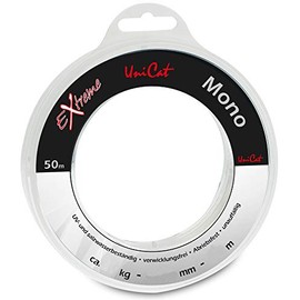 Uni Cat Unisex Adult Extreme Mono 50 m Leader Line for Catfish Fishing, Monofilament Line for Catfish Mounting, Catfish Line, Leader Material, Diameter/Load Capacity: 1.30 mm/57.2 kg, White