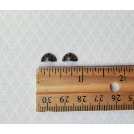 Town Square Miniatures Dollhouse Drawer Pulls Craftsman Cup Style x2 Antique Bronze Finish 1:12 S3024