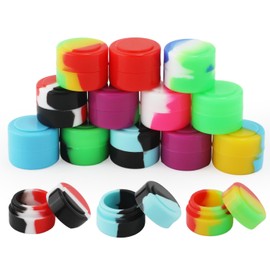 NQEUEPN 50 Stück 2ml Silikon Behälter Mini Rund Mehrfarbig Kleine Vorratsgläser Vielseitig Einsetzbar Aufbewahrungsbehälter Kosmetik für Schmelzwachs Lebensmittel Ätherische-Öle Mini-Kunsthandwerk