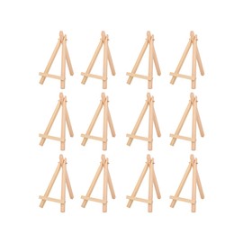 DS.DISTINCTIVE STYLE 12 Pieces 6 Inch Mini Wood Easel Desk Display Easel Easel Stand for Paintings Cards Photos (Wood - Wooden)
