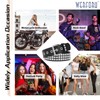 WERFORU Black Studded Punk Rock Rivet Belt for Women &