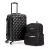 Kenneth Diamond Lattice 2pc Carry On Luggage Set Spinner Lightweight