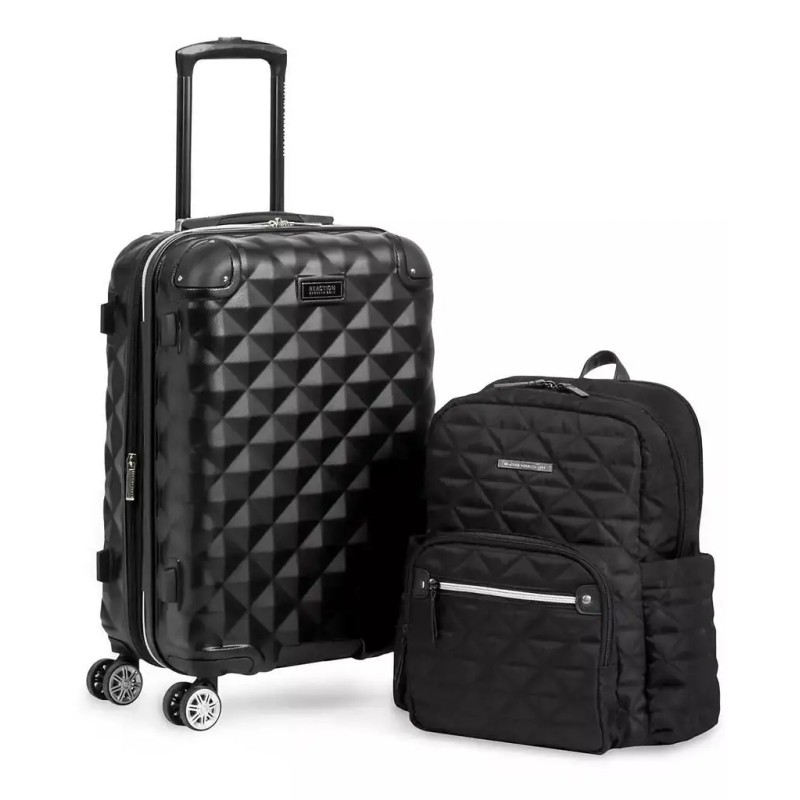 Kenneth Diamond Lattice 2pc Carry On Luggage Set Spinner Lightweight