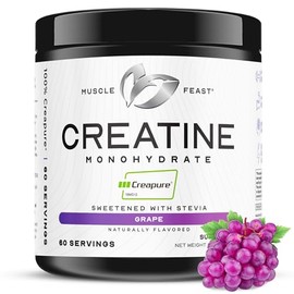 Muscle Feast Creapure Creatine Monohydrate Powder, Vegan Keto Friendly Gluten-Free Easy to Mix, Muscle Recovery Supplement, Trusted Creatine for Muscl