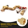PATIKIL 1/2" G Female x 1/4" NPT Male Brass Pipe