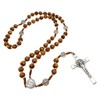 TALISMAN4U Olive Wood Rosary Beads Catholic Necklace St Saint Benedict