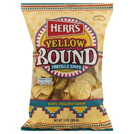 Herr's Yellow Round Tortilla Chips, 12 Ounce (Pack of 8 bags)