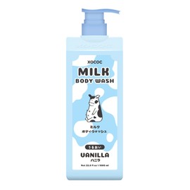 XOCOC XOCOC Vanilla Milk Body Wash - Hydrating Daily Cleanser for Soft, Smooth Skin - Infused with Milk Protein & Vanilla Scent - Gentle for All Skin Types - 33.8 fl oz