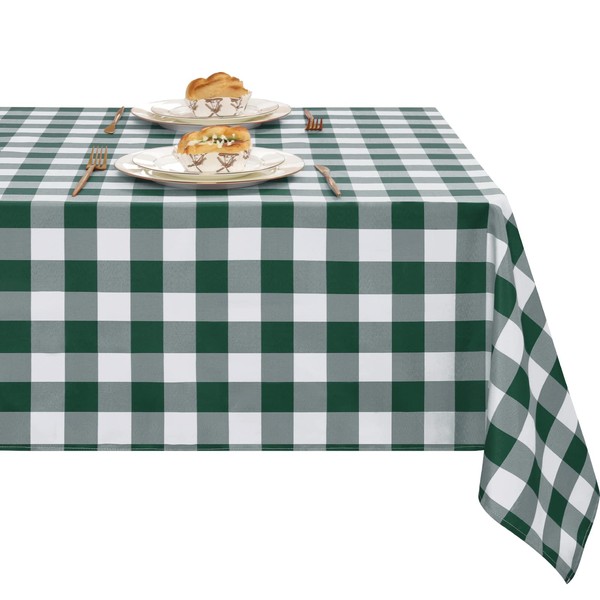 XWZO Checkered Tablecloth Rectangular - Waterproof and Wrinkle Free Plaid