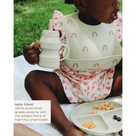 Hippypotamus Silicone Baby Bibs - Soft Waterproof Bibs for Babies & Toddlers (2, Llama)