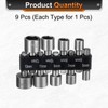 sourcing map 9pcs Hex Nut Driver Drill Bit 5/6/7/8/9/10/11/12/13mm 6-Point