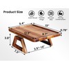 Danfoxer 2 Pack Acacia Wood Couch Arm Tray,Couch Tray,Folding Sofa