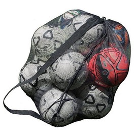 Kisangel Soccer Mesh Net Bag Drawstring Storage Bag Large Capacity for Sports Equipment Women